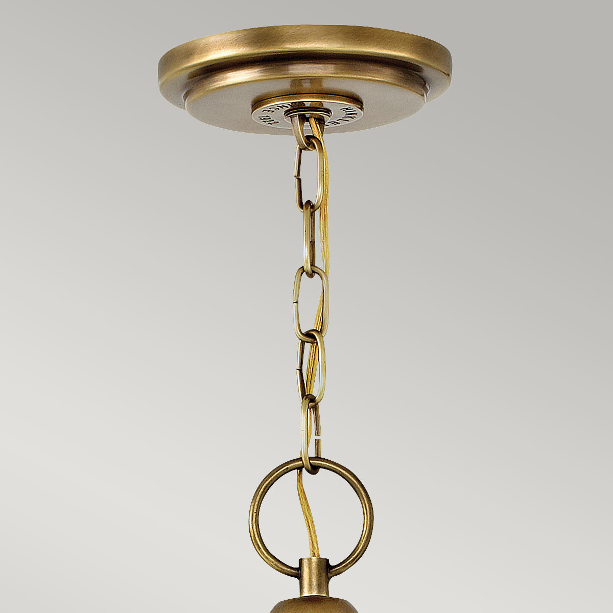 Danemoor Heritage Brass Oval Glass Pendant Danemoor Heritage Brass Oval Glass Pendant — detail view
