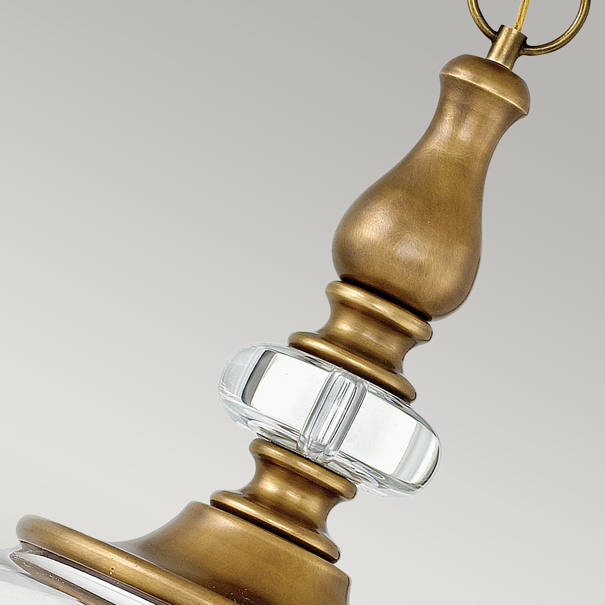 Danemoor Heritage Brass Oval Glass Pendant Danemoor Heritage Brass Oval Glass Pendant — detail view