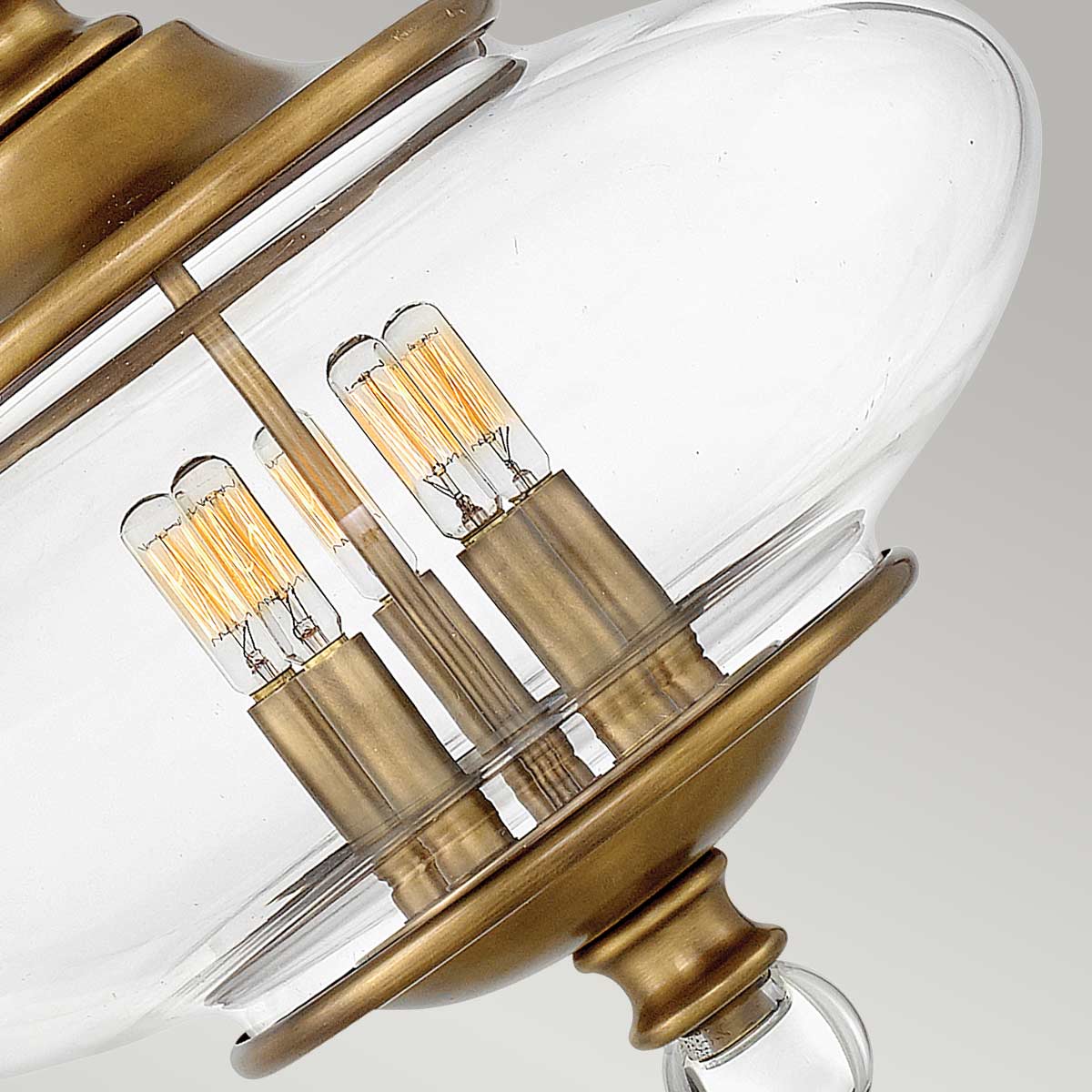 Danemoor Heritage Brass Oval Glass Pendant Danemoor Heritage Brass Oval Glass Pendant — detail view
