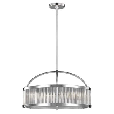 Denholme Hamptons Drum Pendant Chrome