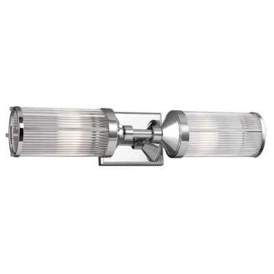 Denholme Twin Bar Wall Light Chrome
