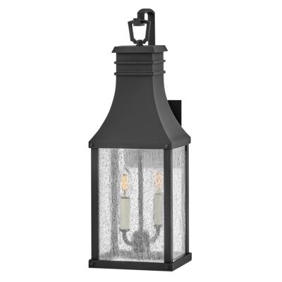 Denmere Row Traditional Outdoor Wall Lantern in Museum Black