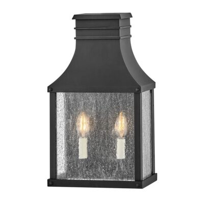 Denmere Row Traditional Outdoor Wall Lantern in Museum Black