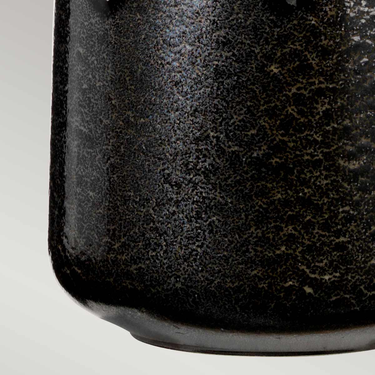 Dockmere Contemporary Ceramic Table Lamp Graphite and White Drip Glaze Dockmere Contemporary Ceramic Table Lamp Graphite and White Drip Glaze — detail view