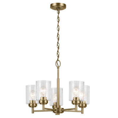 Dorchester Reach Hamptons 5 Light Chandelier Natural Brass