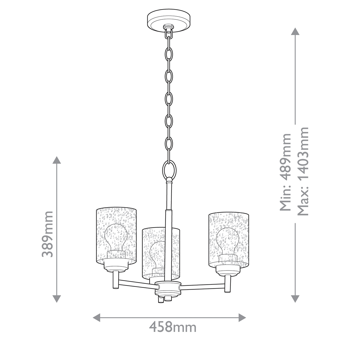 Dorchester Reach Hamptons Three Light Chandelier Natural Brass Dorchester Reach Hamptons Three Light Chandelier Natural Brass