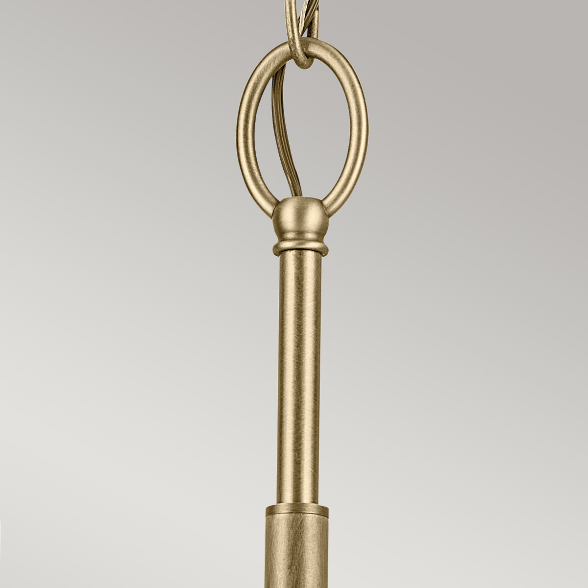 Dorchester Reach Hamptons Three Light Chandelier Natural Brass Dorchester Reach Hamptons Three Light Chandelier Natural Brass — detail view