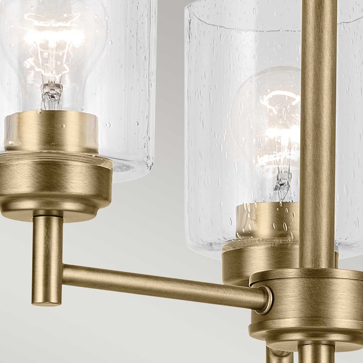 Dorchester Reach Hamptons Three Light Chandelier Natural Brass Dorchester Reach Hamptons Three Light Chandelier Natural Brass — detail view