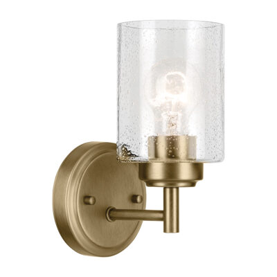 Dorchester Reach Transitional Wall Light Natural Brass
