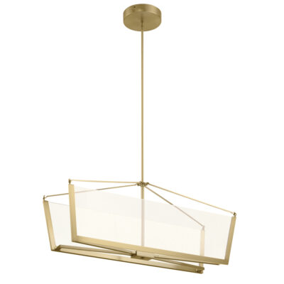 Draymoor Retro Modern Chandelier Champagne Gold