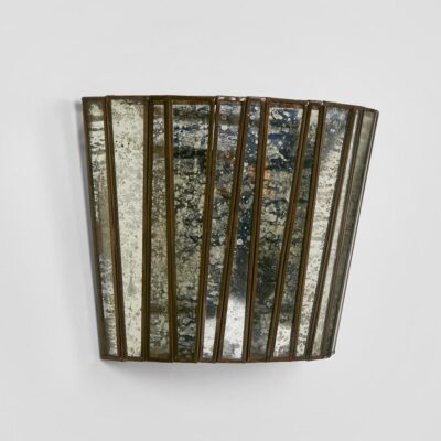 Dunley Art Deco Half Round Wall Light Antique Copper