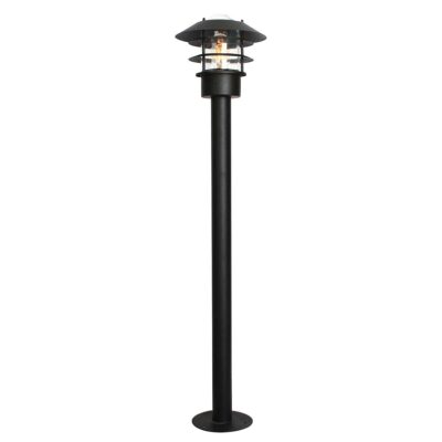 Dunmore Strait Coastal Outdoor Bollard Light Black