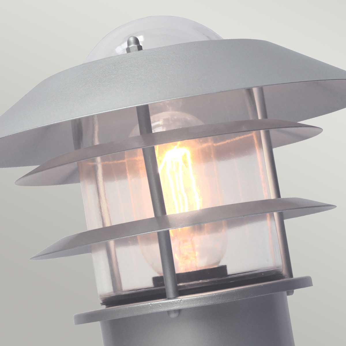 Dunmore Strait Hamptons Outdoor Pedestal Lantern Silver Dunmore Strait Hamptons Outdoor Pedestal Lantern Silver — detail view
