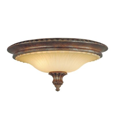 Dunraven Castle French Provincial Ceiling Flush in British Bronze