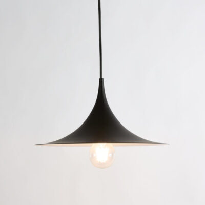 Dunraven Tapered Dome Ceiling Pendant Black