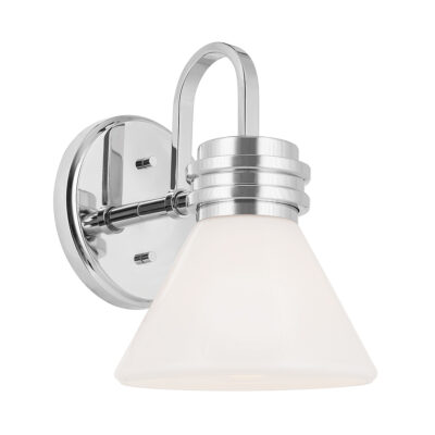 Dunvale Transitional Wall Light Polished Chrome