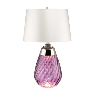 Duskwater Plum Hamptons Table Lamp with Twisted Glass Base