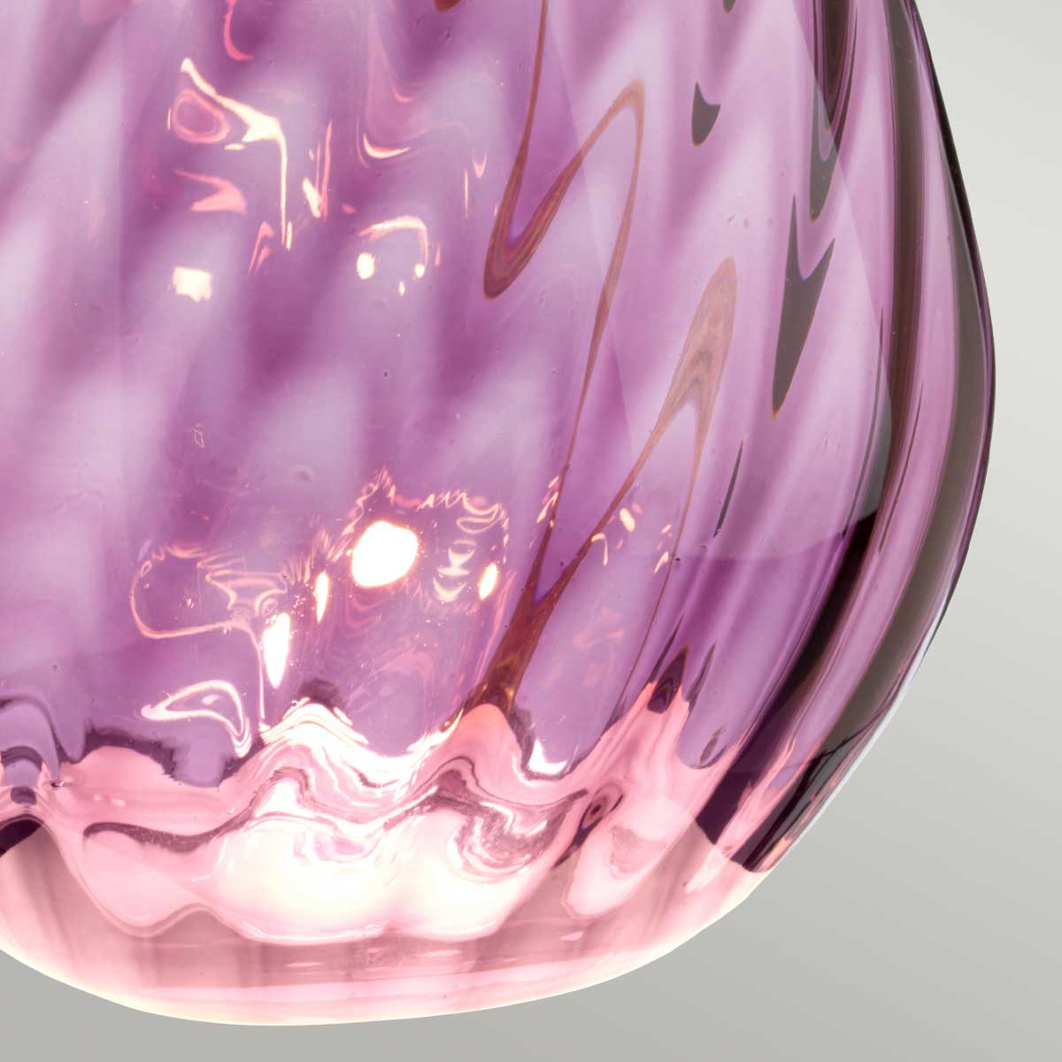 Duskwater Plum Hamptons Table Lamp with Twisted Glass Base Duskwater Plum Hamptons Table Lamp with Twisted Glass Base — detail view