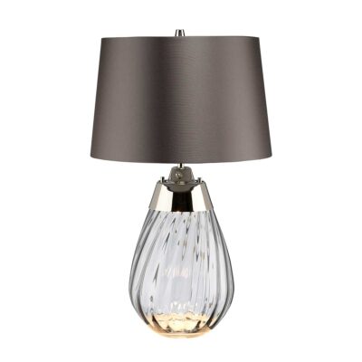 Duskwater Smoke Twisted Glass Table Lamp
