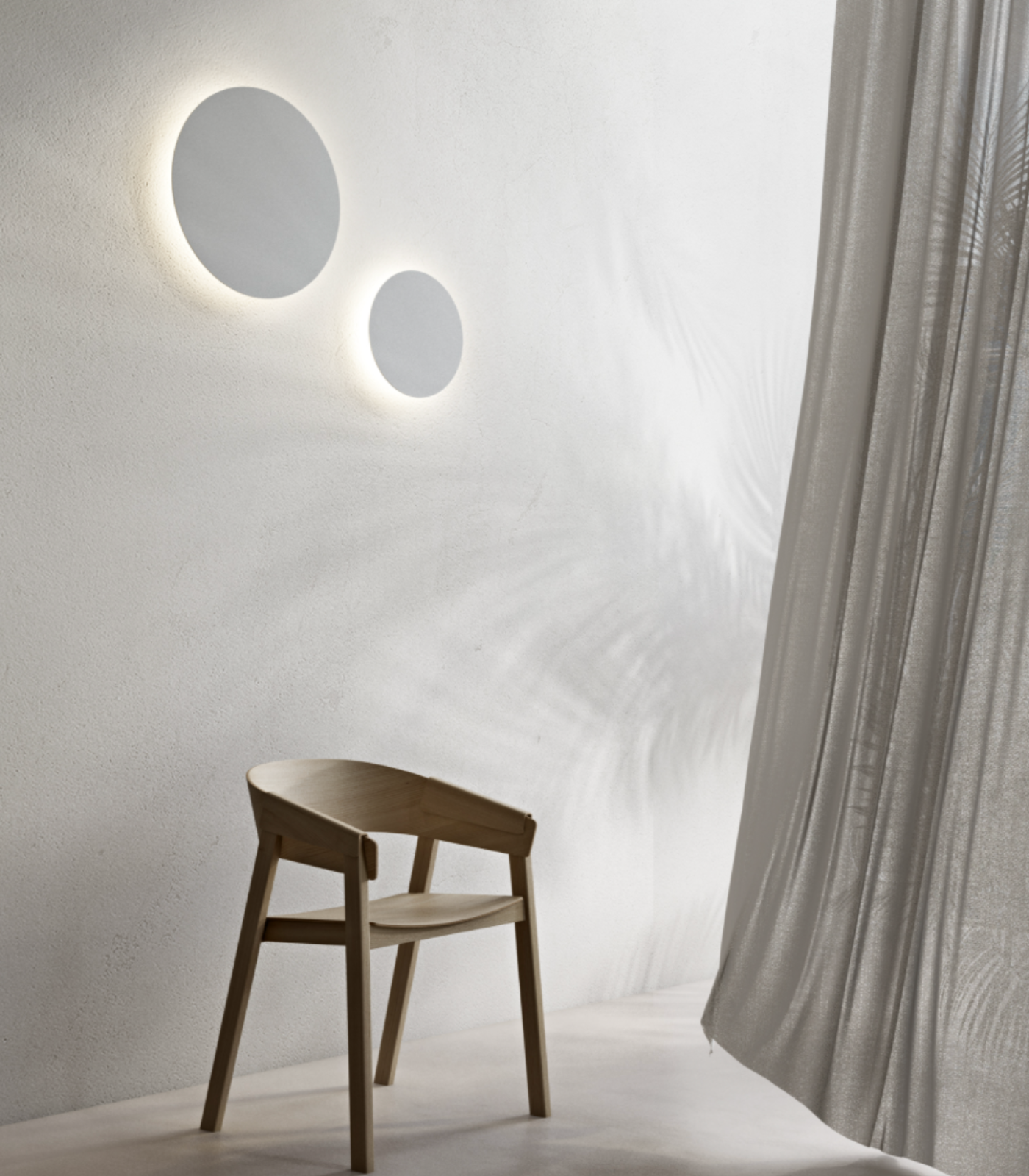 Duskwell Contemporary Disc Wall Light Satin White Duskwell Contemporary Disc Wall Light Satin White
