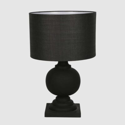 Eastgate Traditional Coach Table Lamp Black With Black Shade
