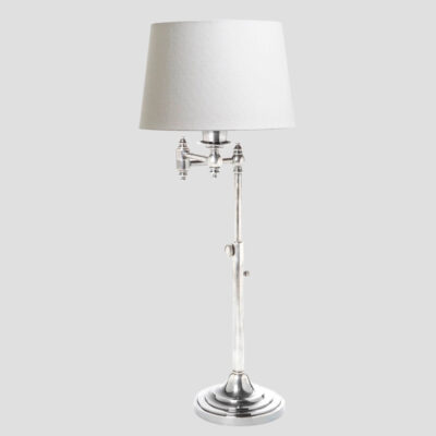 Eastland French Provincial Swing Arm Table Lamp Base Antique Silver