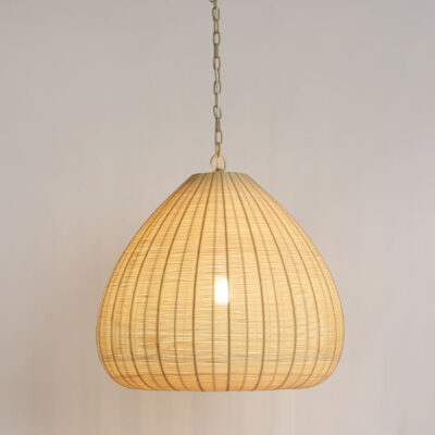 Eastleigh Hamptons Woven Rattan Dome Ceiling Pendant