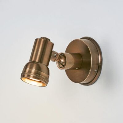 Egerton Hamptons Wall Spotlight Antique Brass