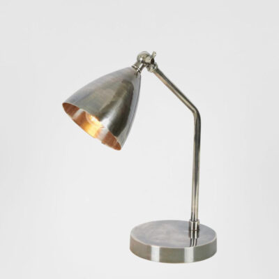 Elderton Industrial Desk Lamp Antique Silver