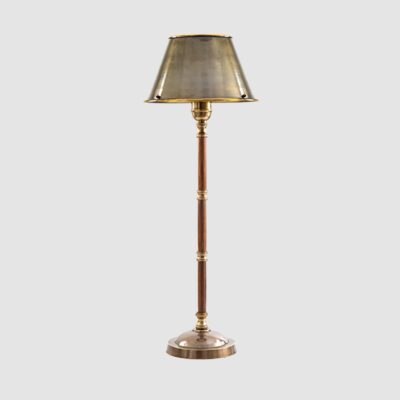 Ellendale French Provincial Table Lamp Antique Brass and Dark Wood
