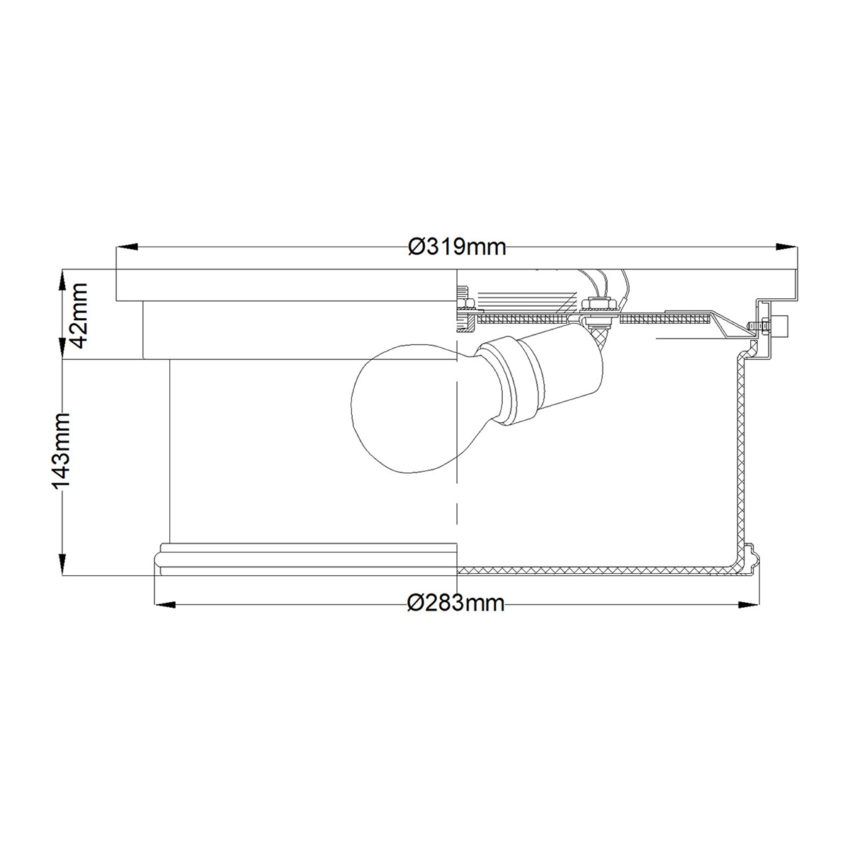 Ellerston Hamptons Ceiling Flush Chrome Ellerston Hamptons Ceiling Flush Chrome