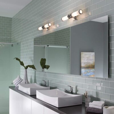 Ellerston Heritage Double Wall Light Polished Chrome — in situ view