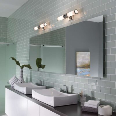 Ellerston Heritage Double Wall Light Polished Chrome — in situ view