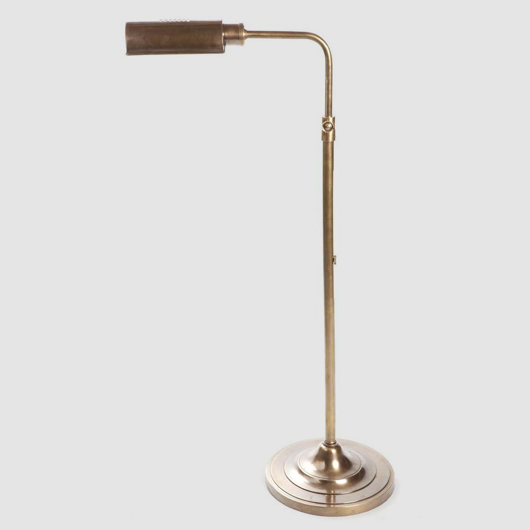 Ellesmere Traditional Adjustable Floor Lamp Antique Brass