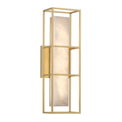 Elmscote Modern Caged Wall Light Brushed Gold