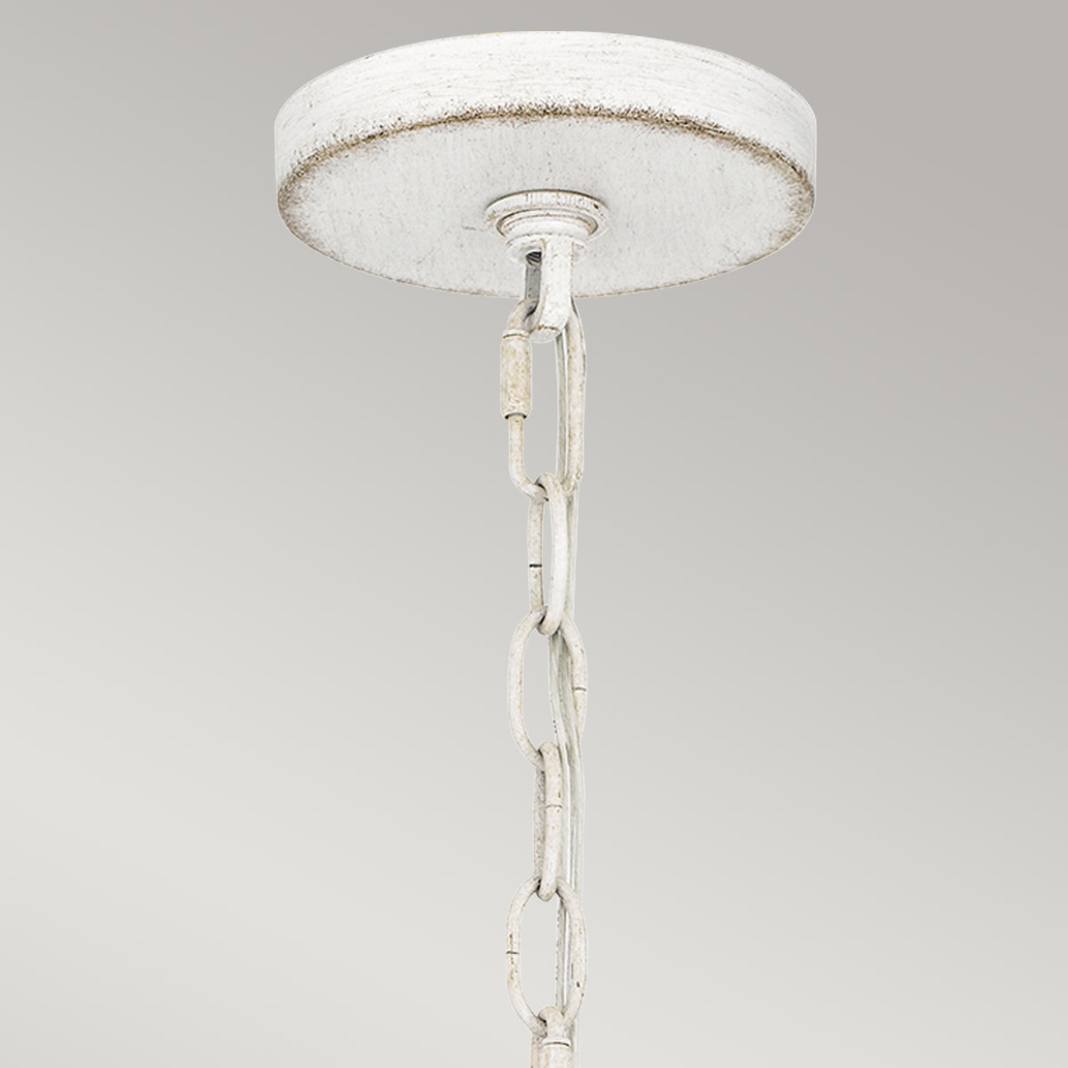 Elmshire Hamptons Woven Rattan Globe Pendant in Antique White Elmshire Hamptons Woven Rattan Globe Pendant in Antique White — detail view