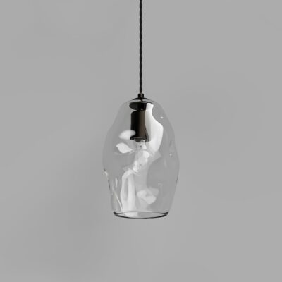 Elmwood Contemporary Pendant Light Iron and Clear Glass