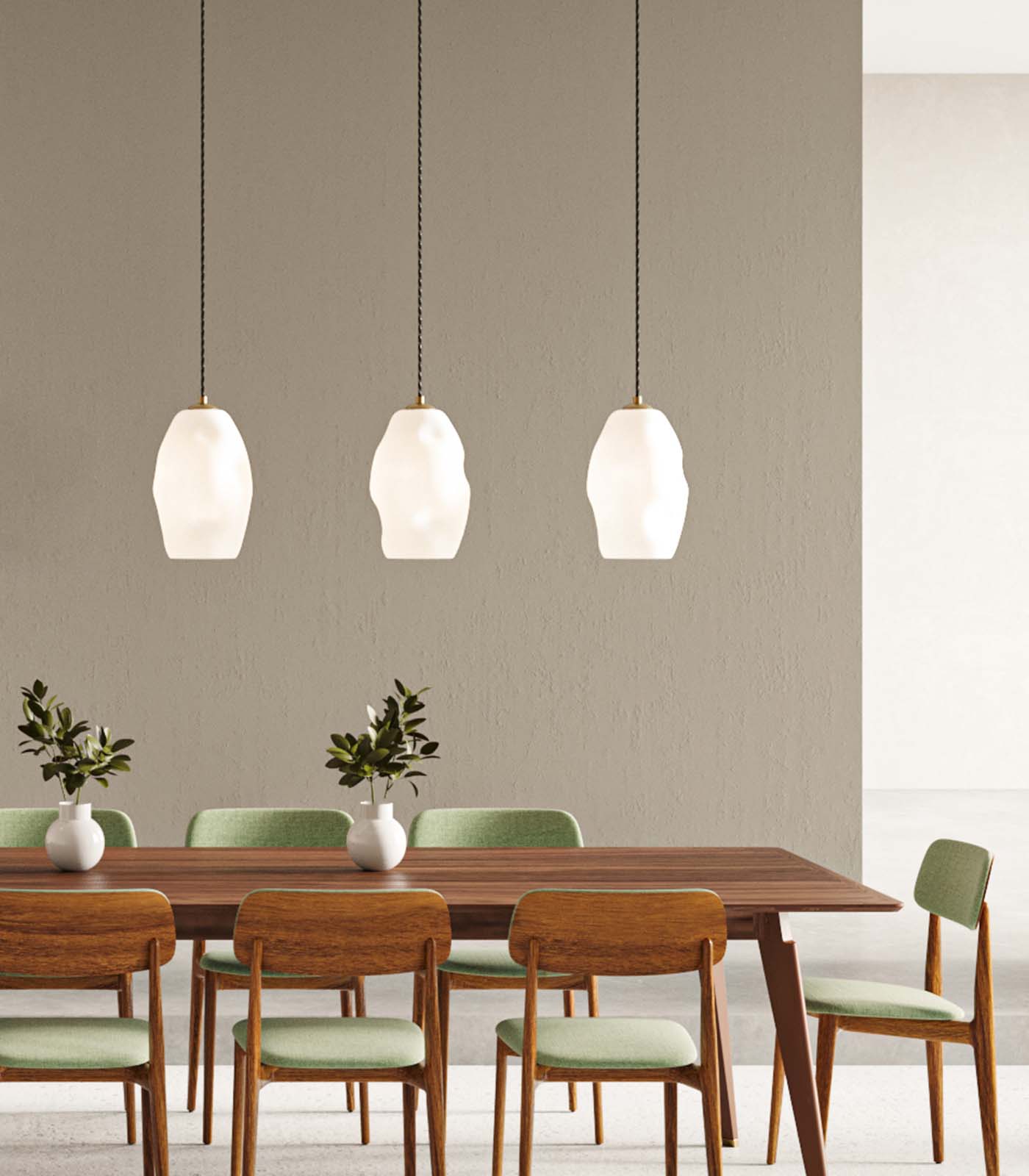 Elmwood Sculptural Glass Pendant Light Old Brass and White Elmwood Sculptural Glass Pendant Light Old Brass and White