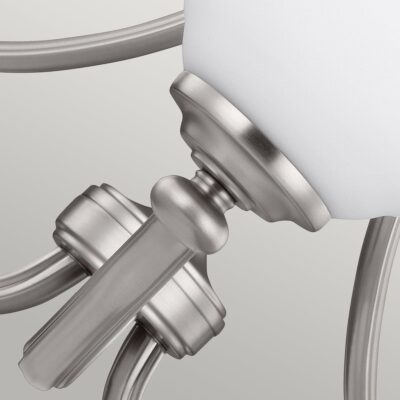 Elsworth Gate Hamptons Style 3 Light Satin Nickel — detail view