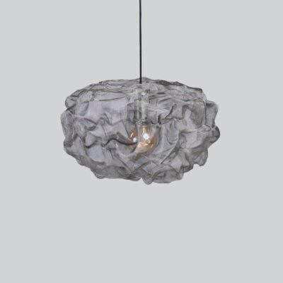 Emberglow Contemporary Cloud Mesh Pendant Light Steel