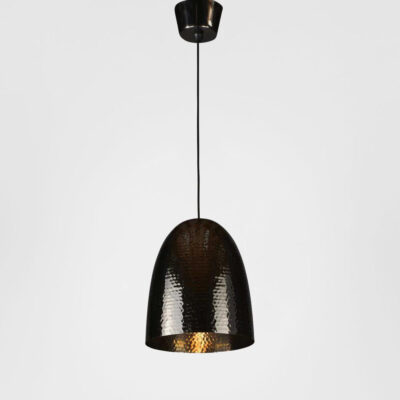 Eversleigh Hamptons Hammered Dome Ceiling Pendant Charcoal Black