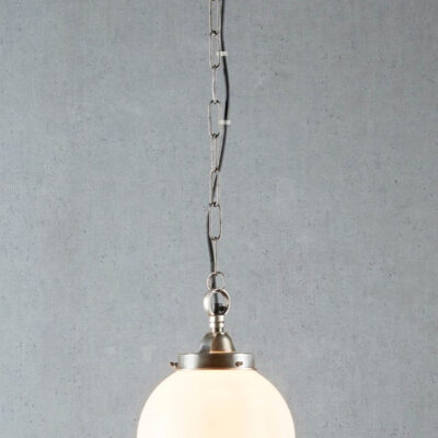 Fairford Hamptons Opal Glass Globe Pendant Light