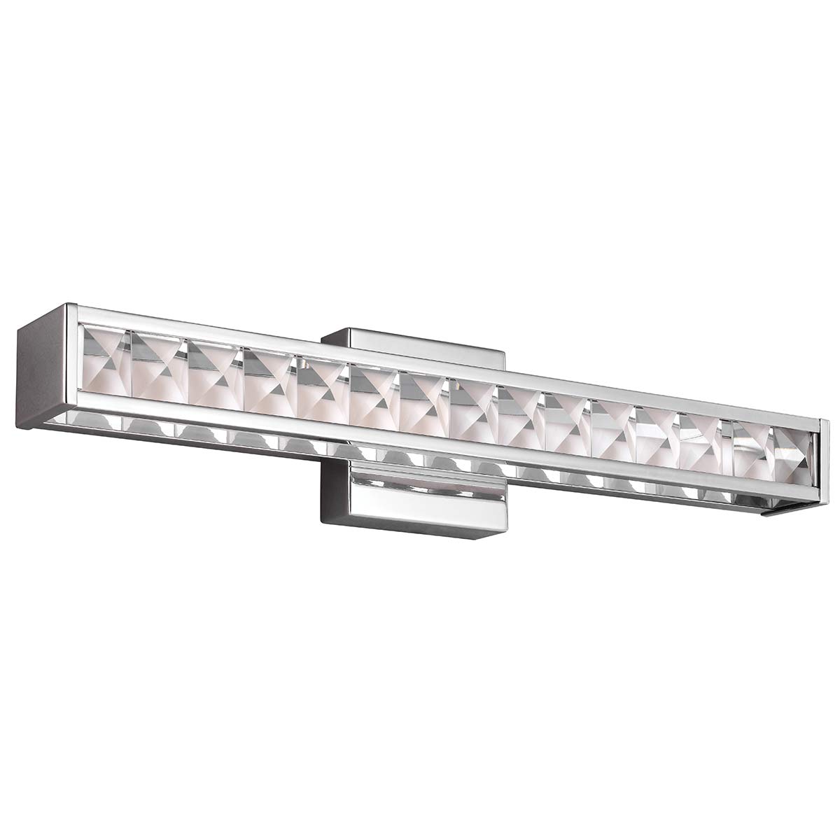 Fairholt Faceted Crystal LED Bar Wall Light Polished Chrome Fairholt Faceted Crystal LED Bar Wall Light Polished Chrome
