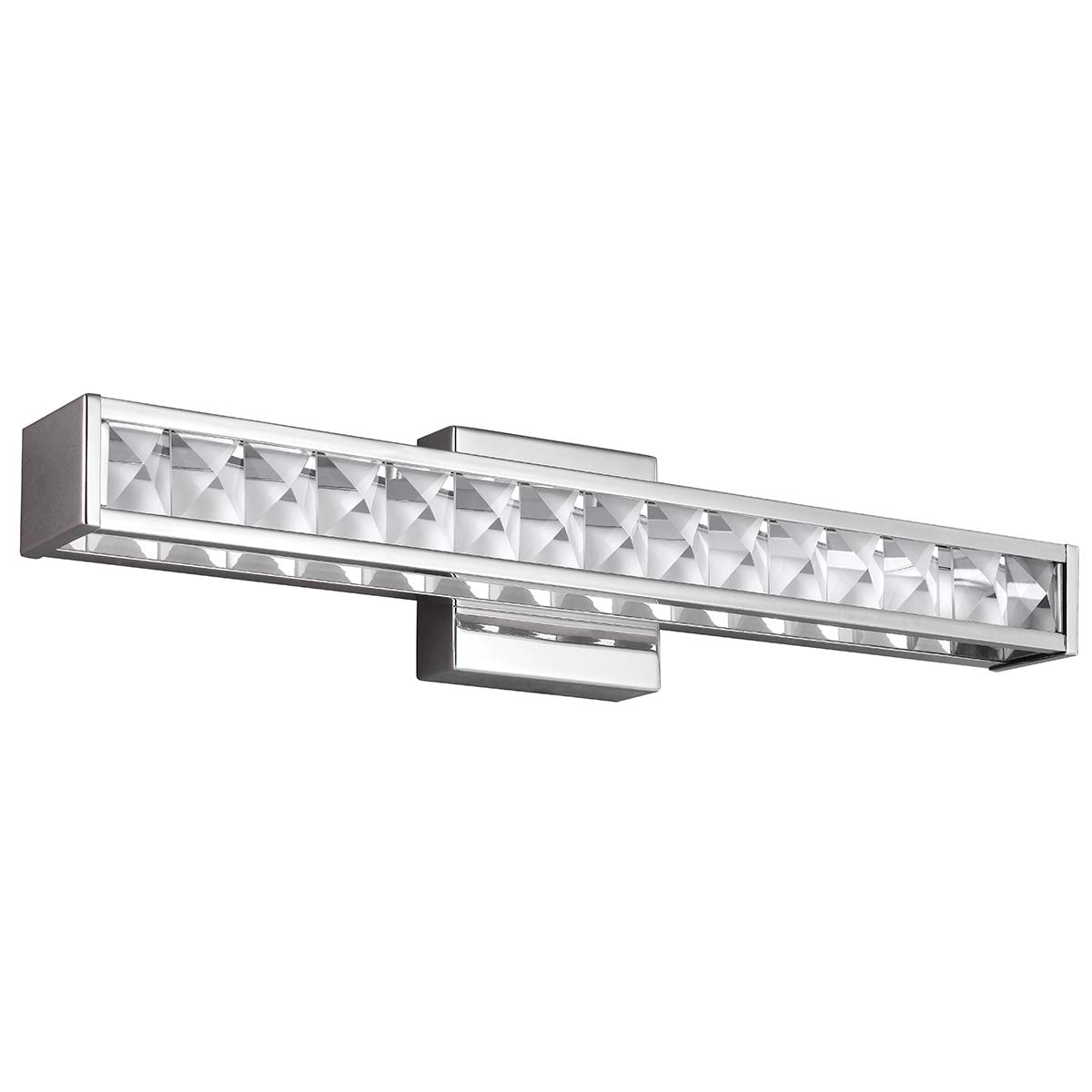 Fairholt Faceted Crystal LED Bar Wall Light Polished Chrome Fairholt Faceted Crystal LED Bar Wall Light Polished Chrome