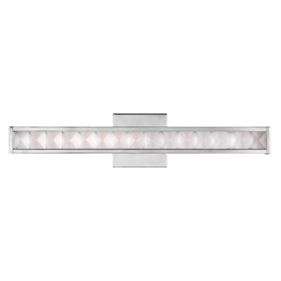 Fairholt Faceted Crystal LED Bar Wall Light Polished Chrome
