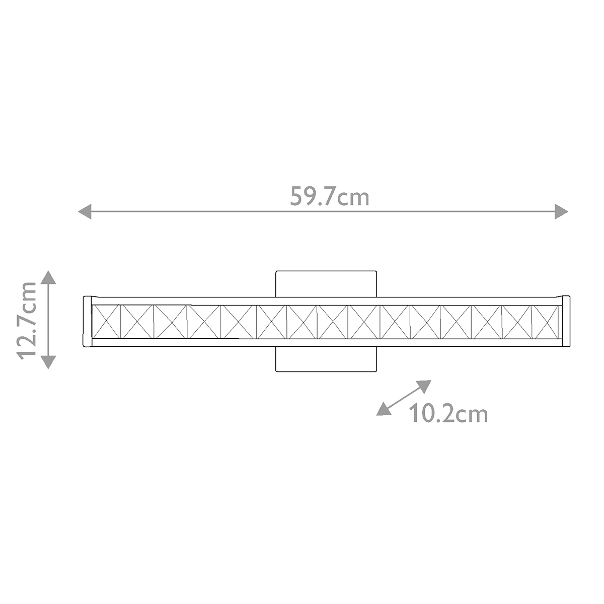 Fairholt Faceted Crystal LED Bar Wall Light Polished Chrome Fairholt Faceted Crystal LED Bar Wall Light Polished Chrome