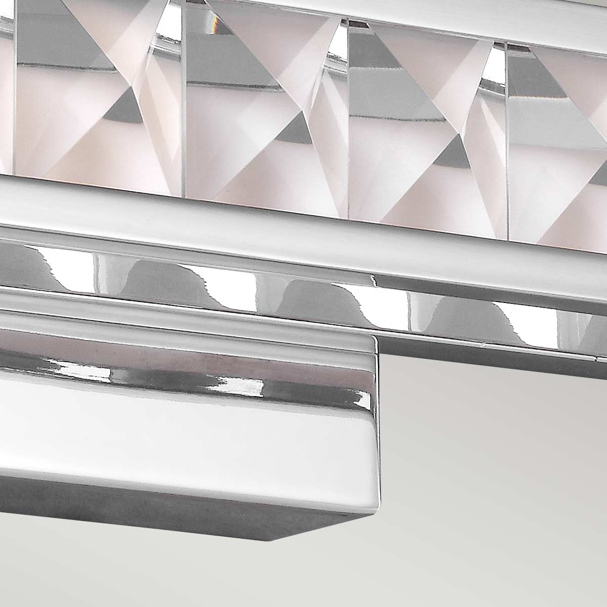 Fairholt Faceted Crystal LED Bar Wall Light Polished Chrome Fairholt Faceted Crystal LED Bar Wall Light Polished Chrome — detail view