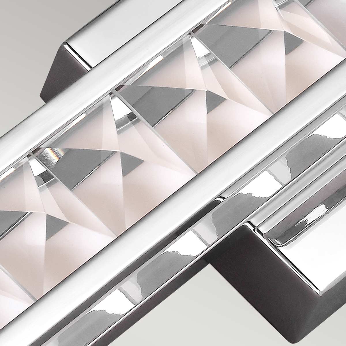 Fairholt Faceted Crystal LED Bar Wall Light Polished Chrome Fairholt Faceted Crystal LED Bar Wall Light Polished Chrome — detail view