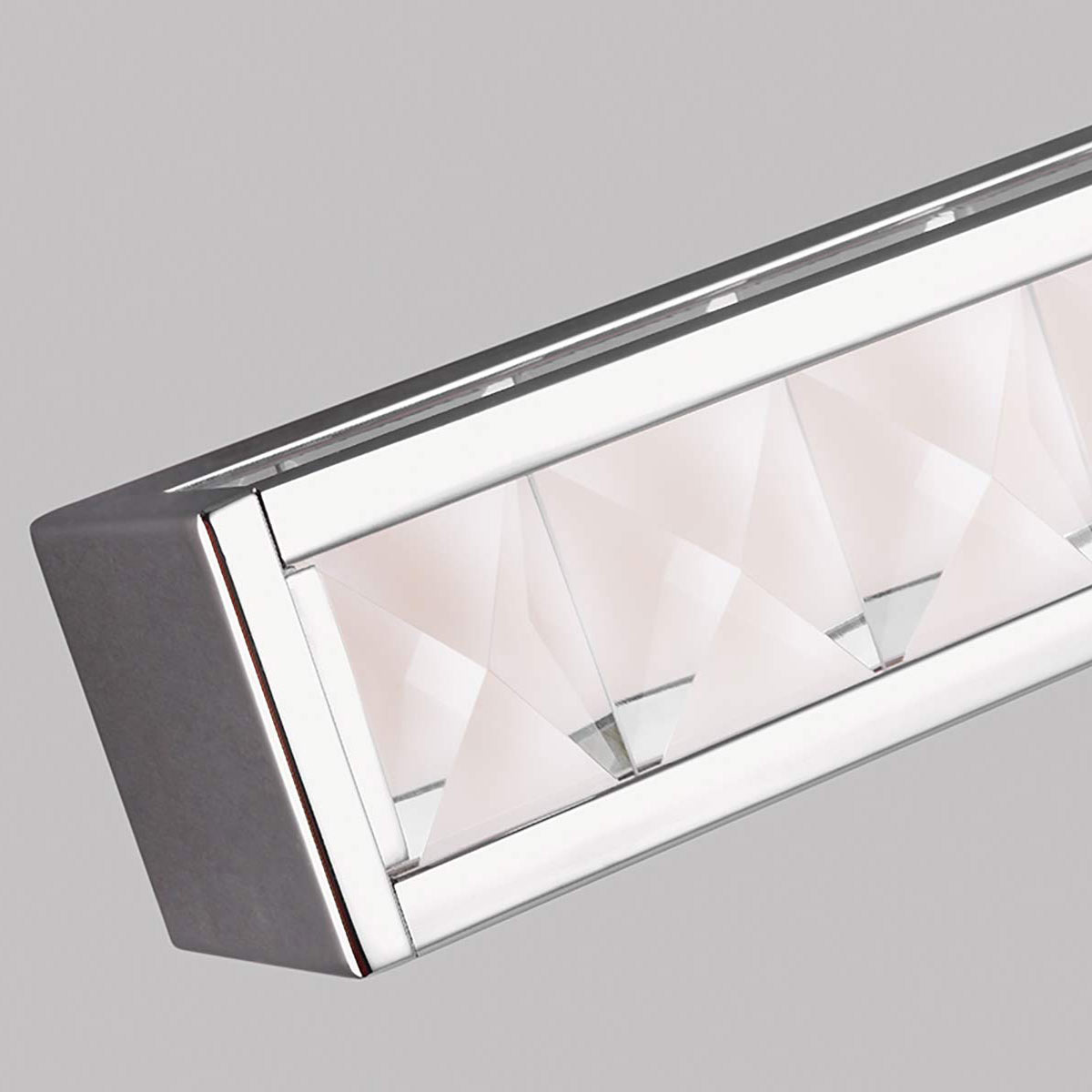 Fairholt Faceted Crystal LED Bar Wall Light Polished Chrome Fairholt Faceted Crystal LED Bar Wall Light Polished Chrome — detail view