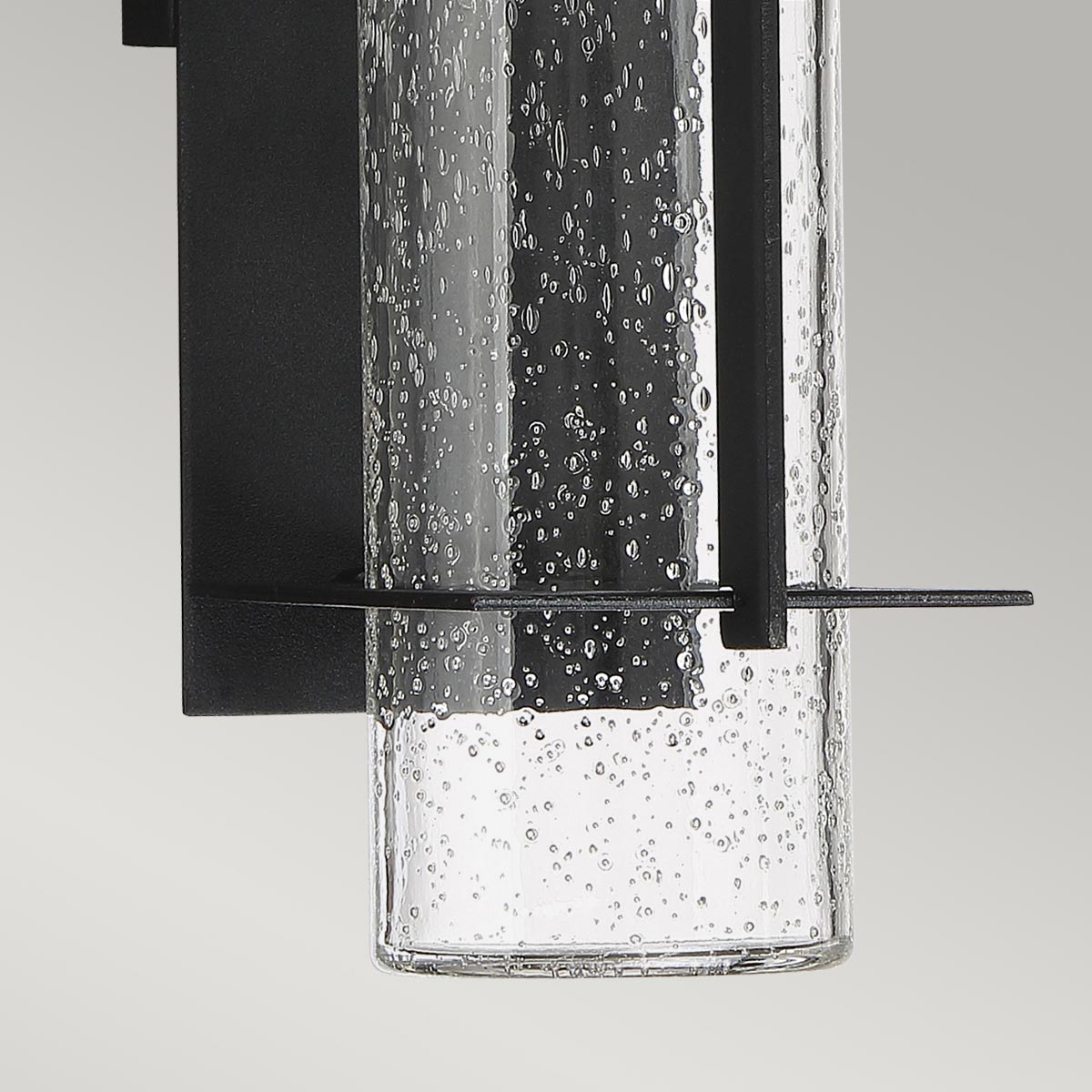 Fairholt Park Modern Outdoor Wall Light in Earth Black Fairholt Park Modern Outdoor Wall Light in Earth Black — detail view